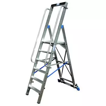 Стремянка на роликах Krause Stabilo, 6 ступеней 3,40 м