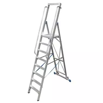 Стремянка на роликах Krause Stabilo, 9 ступеней 4,10 м