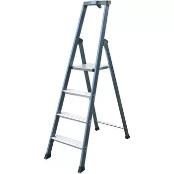 Стремянка свободностоящая Krause Sepro 4 ступени, анодированный алюминий