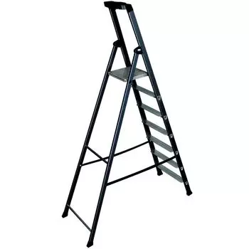 Стремянка свободностоящая Krause Sepro 7 ступеней, анодированный алюминий