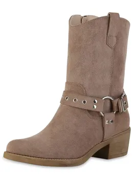 Ботильоны VAN HILL Cowboy Boots Grace, цвет khaki velours