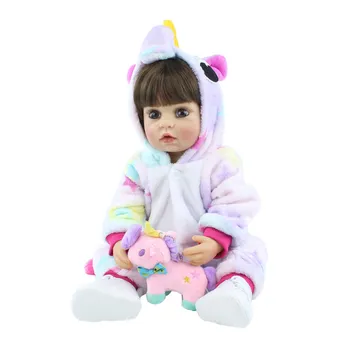 BZDOLL 55 см полностью силиконовая кукла реборн игрушка 22 дюйма принцесса для новорожденных малышей Bebe Boneca игрушка для купания ребенок подарок на день рождения 55cm, Brown eyes