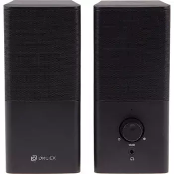 Компьютерные колонки Oklick OK-128 2.0 черный 6Вт