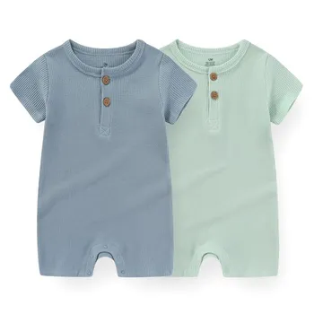 Kiddiezoom 2 шт., модные однотонные боди для новорожденных от 0 до 24 месяцев, мягкая и удобная одежда для новорожденных 24M