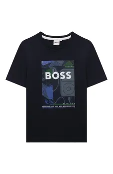 Хлопковая футболка BOSS