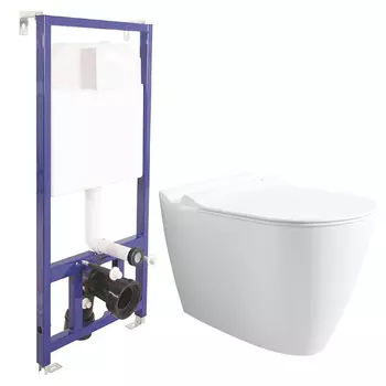 Унитаз Bien Mineral MNKA052N1VP1W3000 с инсталляцией Berges Novum
