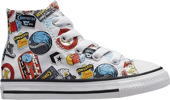 Кроссовки Converse Chuck Taylor All Star High TD Happy Hoops, белый
