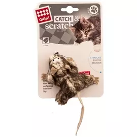 Игрушка GiGwi Catch &amp; Scratch Мышка с кошачьей мятой (8 см, )