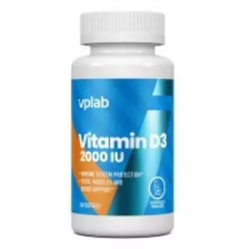 Vplab - Витамин Д3 600 МЕ, 240 капсул
