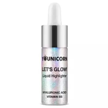 Younicorn Let's Glow! - Жидкий голографический хайлайтер для лица, 5 мл