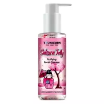 Younicorn Sakura Jelly - Очищающий гель для умывания, 150 мл