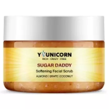 Younicorn Sugar Daddy - Смягчающий сахарный скраб для лица, 100 мл