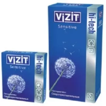 Visit - Презервативы Hi-tech Sensitive, 3 шт