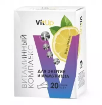 VitUp - Витаминный комплекс "Источник энергии и иммунитета" со вкусом лимона, 20 стиков х 5 г