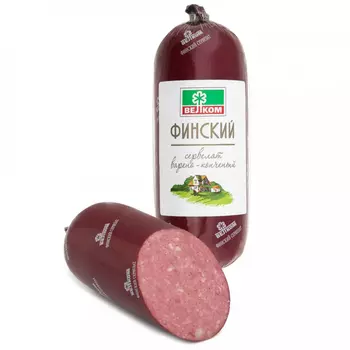 Колбаса варено-копченая Велком Сервелат Финский, 290 г (срез)