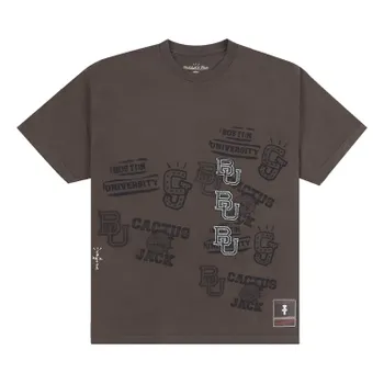 Футболка Cactus Jack By Travis Scott Cactus Jack by Travis Scott x Mitchell & Ness Boston University Seal Tee, коричневый