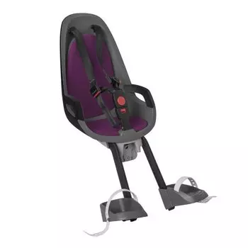 Детское велокресло HAMAX CARESS OBSERVER, на рулевую трубу, серый/фиолетовый, до 15 кг, 553026