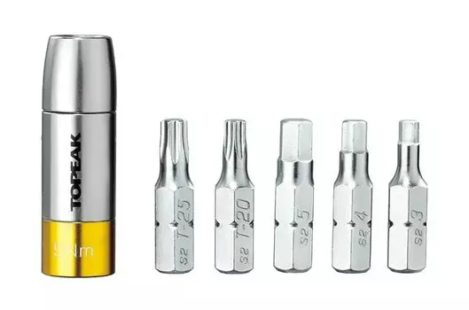 Динамометрическая бита Topeak Nano TorqBit 5, с набором бит-насадок, TT2562