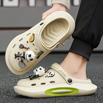 Fashion Men s Sandal Non-slip Hole Shoes Trend 2024 Male Shoe Barefoot In Welcome Deal on Offer Descount Adult Wholesale Eva Styles Buy 38-39