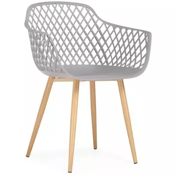 Пластиковый стул Woodville Rikon gray / wood 15557