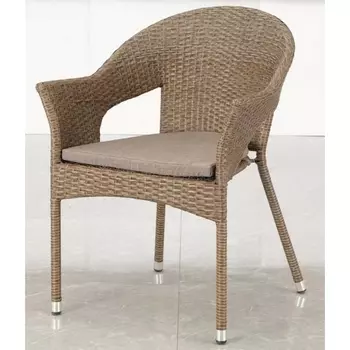 Плетеное кресло Y79B-W56 Light Brown (Искусственный ротанг/Бежевый) Afina