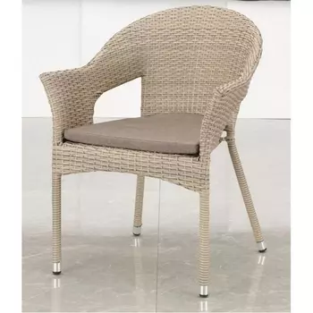 Плетеное кресло Y79C-W85 Latte (Искусственный ротанг/Бежевый) Afina