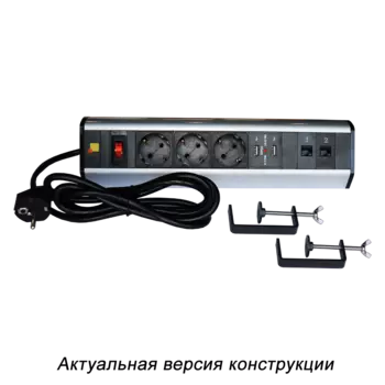Блок розеток (PDU) Lanmaster LAN-WA-DC/3G+2UC+2C6, кол-во розеток:3 (3xЕвро), 16А, черный/серебристый, кабель питания (LAN-WA-DC/3G+2UC+2C6)