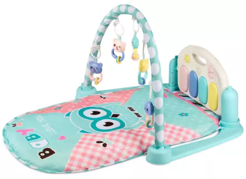 Развивающий коврик для детей AMAROBABY NIGHT OWL мятный