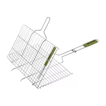 Решетка-гриль BOYSCOUT для стейков, большая с вилкой, 70(+5)x45x27x2 cм