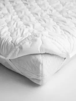 Наматрасник стёганный AMARO HOME Comfort Line 180х200, с резинками по углам, белый