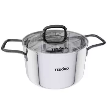 Кастрюля Tesoro Asti Triply, 3.4 л, индукция, нерж. сталь