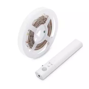 Интерьерная LED подсветка, лента 6В, 2,4Вт/м, smd 2835, 30 д/м, 1м, PIR-сенсор, от 4 батареек ААА (нет в комплекте), IP20, 10-88