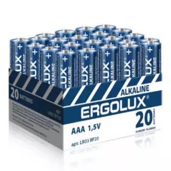 Элемент питания Ergolux Alkaline BP-20, AA, LR6, 20 шт