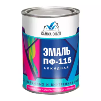 Эмаль алкидная ПФ-115 Gamma Color Царицынские краски, 0.8 кг, желтая