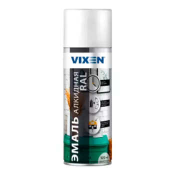 Эмаль универсальная Vixen, RAL 9003, белая матовая, 520 мл