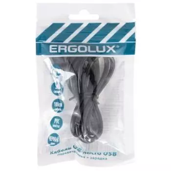 Кабель Ergolux ELX-CDC01P-C02 Промо USB, Micro USB, 2А, 1 м, черный
