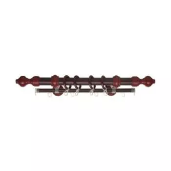 Карниз двухрядный Vito, 160 см, металлопластик, махагон