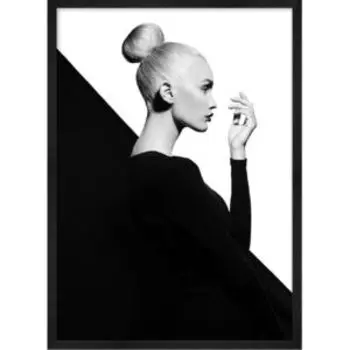 картина в раме POSTERMARKET Модель ч/б, 50х70 см