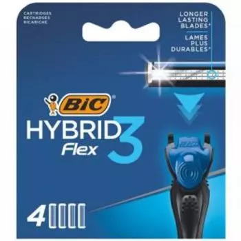 Кассеты сменные Bic Flex 3 Hybrid, 4 штуки
