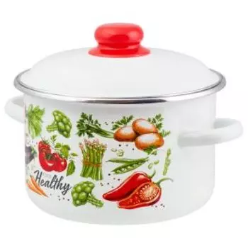 Кастрюля Appetite Veggies, 5.5 л, эмаль
