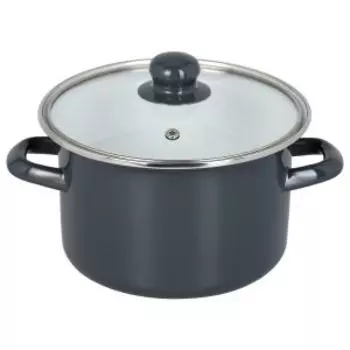 Кастрюля Домовой Grey, 2 л, эмаль