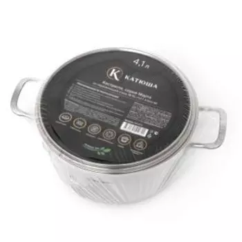 Кастрюля Катюша Марта, 4.1 л, стеклянная крышка, нерж. сталь