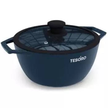 Кастрюля НМП Tesoro Florence Induction total blue, 4 л, литой алюминий, индукция