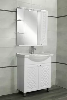 Тумба с раковиной Style Line Канна 75 см напольная, белая