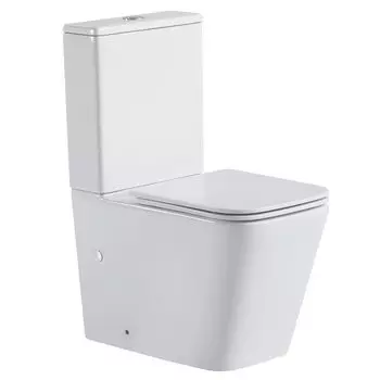 Унитаз напольный Black&White 36 см W-7703 сиденье Soft-Close, белый