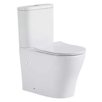 Унитаз напольный Black&White 36 см W-7792 сиденье Soft-Close, белый