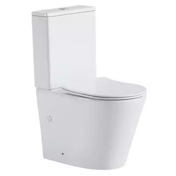 Унитаз напольный Black&White 36 см W-7793 сиденье Soft-Close, белый