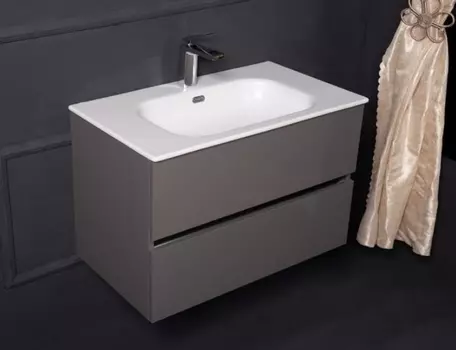 Тумба под раковину Armadi Art Vallessi 837-080-A glossy Антрацит глянец