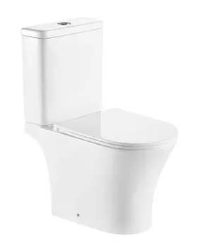 Унитаз напольный SantiLine SL-5010 с бачком, безободковый, белый