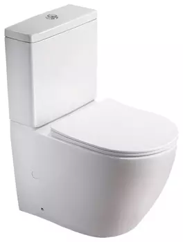Унитаз напольный SantiLine SL-5016 с бачком, безободковый, белый